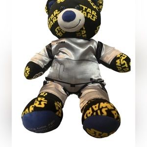 Build-A-Bear Workshop Star Wars Print 16" Teddy Bear Plush Rare Logo fast Ship..